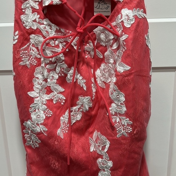 Prom Dress - Halter, Lace Up Back & Zipper - Picture 10 of 17